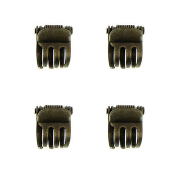 Haarklemmetjes klein bronskleurig 4 stuks