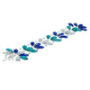 Haarkristallen sticker 54 stuks druppel transparant/blauw