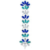 Haarkristallen sticker 54 stuks druppel transparant/blauw