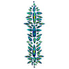 Haarkristallen sticker 60 stuks ovaal blauw