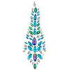 Haarkristallen sticker 60 stuks parelmoer/blauw