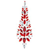 Haarkristallen sticker 60 stuks transparant/rood