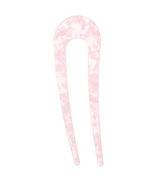 Haarpin U vorm kunststof roze