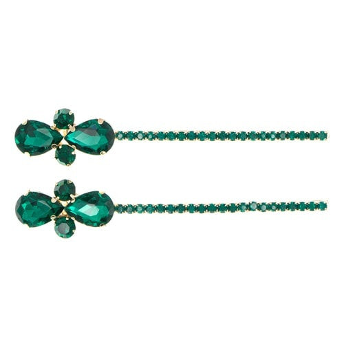 Haarschuifjes elegant groen