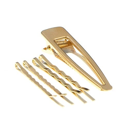 Haarschuifjes en haarclip goudkleurig set