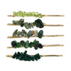 Haarschuifjes groene stenen 5 stuks