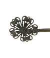 Haarschuifjes met bloem bronskleurige
