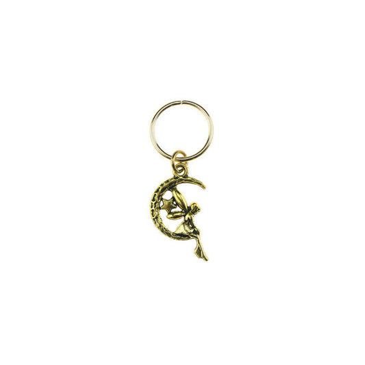 Hair ring met bedel elfje goudkleurig