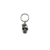 Hair ring met bedel skull zilverkleurig