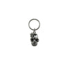 Hair ring met bedel skull zilverkleurig