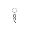 Hair ring met bedel slang zilverkleurig