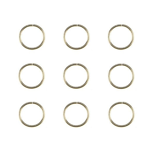 Hair rings set 9 stuks goudkleurig