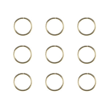 Hair rings set 9 stuks goudkleurig