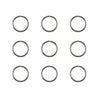 Hair rings set 9 stuks zilverkleurig