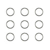 Hair rings set 9 stuks zilverkleurig