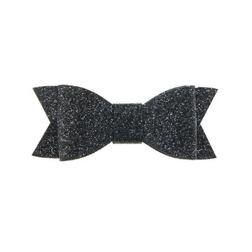 Haarstrikje met glitters in de kleur zwart
