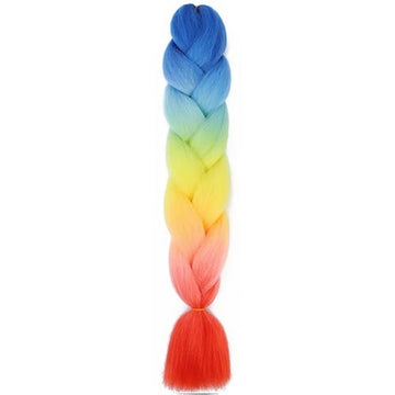 Kanekalon vlechthaar multicolor rainbow