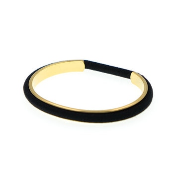 Luxe armband met haarelastiek goudkleurig