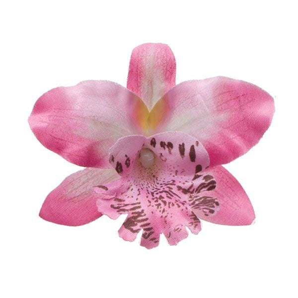 Orchidee haarbloem lichtroze op alligator knipje