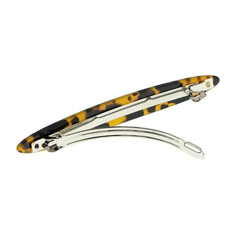 Patent speld smal marmer look zwart bruin
