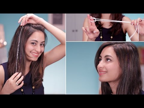 video over de Haar glitter extension