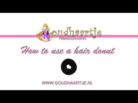 Haardonut rond in de kleur blond per stuk