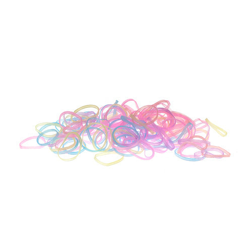 Rasta elastiekjes 150 stuks multi/transparant