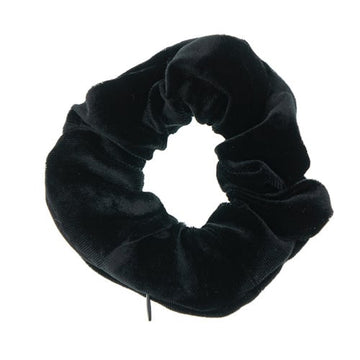 Scrunchie met opbergvakje velvet zwart