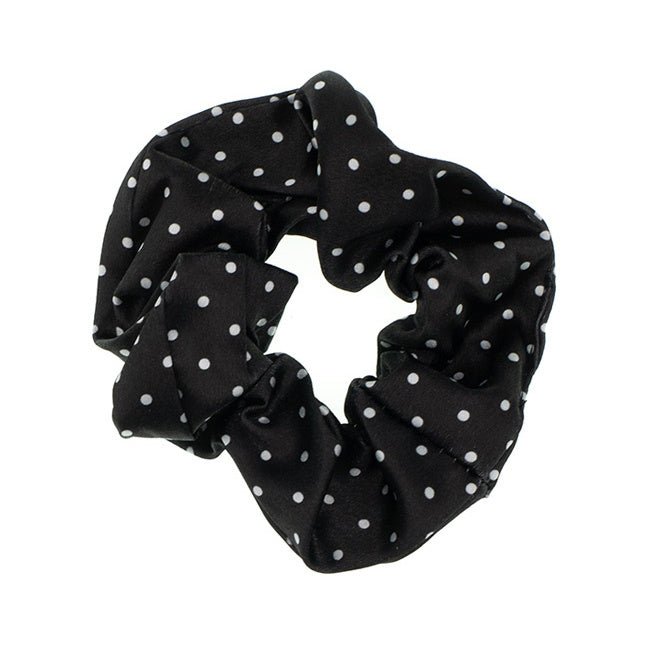Scrunchie stippen zwart