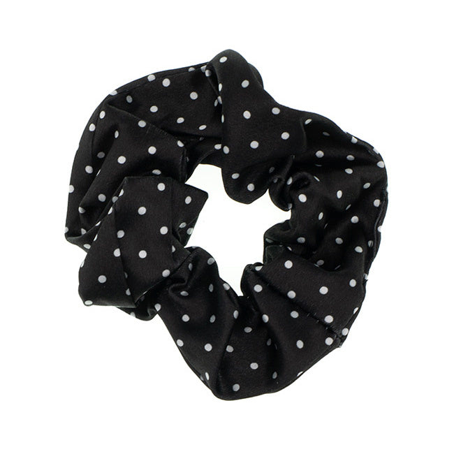 Scrunchie stippen zwart