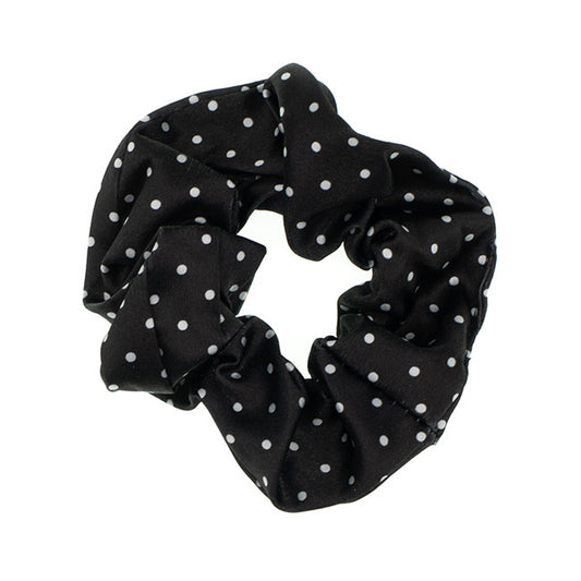 Scrunchie stippen zwart