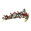 Tiara sierlijke vormen goudkleurig rood