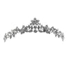 Tiara zilverkleurig bloemen small