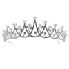 Tiara zilverkleurig grote parels