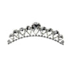 Tiara zilverkleurig mini met haarkam facet