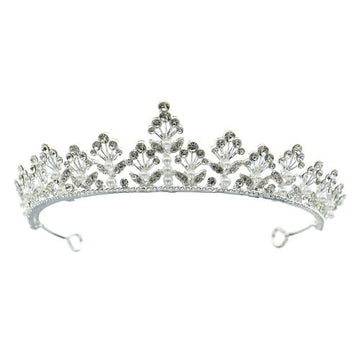 Tiara zilverkleurig parelpracht