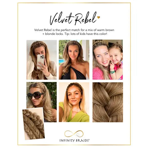 Infinity Braids - vlecht haarband - Lizzy - Velvet Rebel